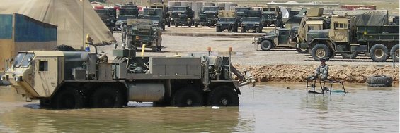 this was a mission to recover a polaris atv from 3-4 feet of water in Iraq.
