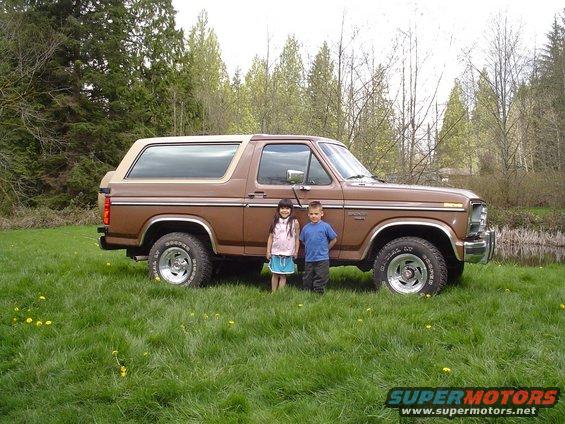 2 of 5 kids and the bronco.