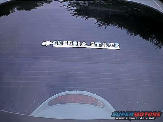 my_taurus_9.jpg Pic of my Georgia State decal on the back windshield. 3/20/02