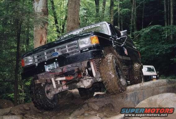 pict0012.jpg A little closer to the crunch.  I think my spotter Adam learned from this.  The next day we crossed the same spot, but w/o the body damage.