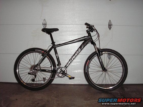 Black Specialized Hardrock mountain bike side view