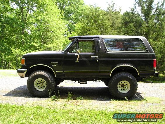 Black 1988 Ford Bronco side view