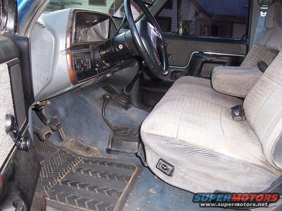 1988 Ford Pickup interior showing dashboard, steering wheel, and seats