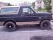 1993 Ford Bronco - Test run of the new wheels and tires in a little mud, went thru it like butter