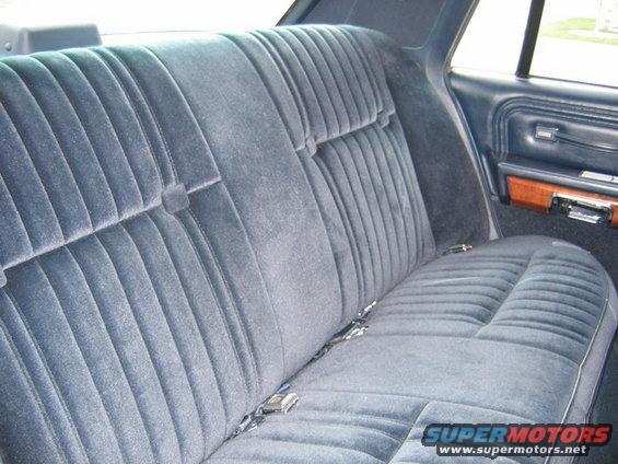 1988 Ford Crown Victoria LTD rear velour seat with seatbelts