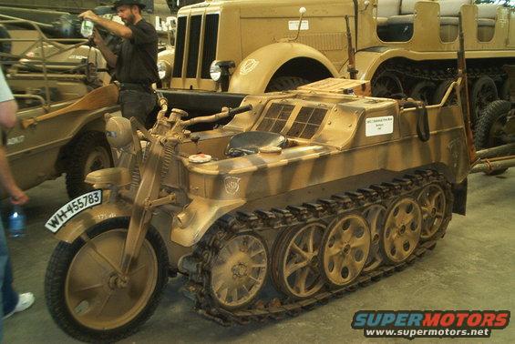 Kettenkrad half-track motorcycle with license plate WH-455783
