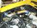1986 Mercury Cougar - Aftermarket intake system installed in an engine bay, showing chrome piping and blue couplers.