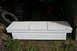 1995 Jeep Cherokee - This white truck bed tool box features three separate lids for access to storage compartments.