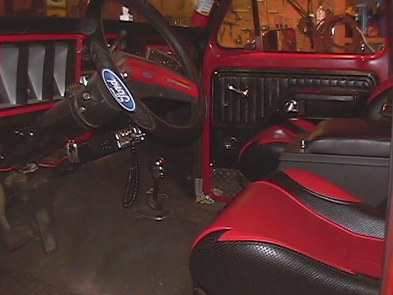 Seats in with radio, CB, and flooring