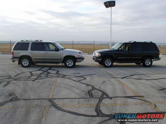 MIKES EXPLORER ON THE LEFT AND MINE ON THE RIGHT.
