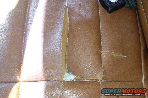 Drivers side seat rip