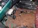 1979 Ford Bronco - Rusted out driver's side floor. Body crossmember also rusted out (need replacement).