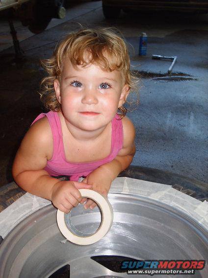 Someone couldn't stand me working on the truck without her putting in a little help!