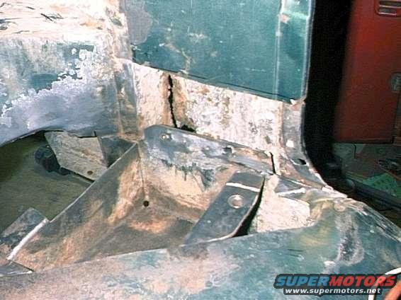 Driver's side, B pillar cut out.