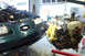 1995 Ford Taurus - Engine removal in progress for a 1995 Ford Taurus.