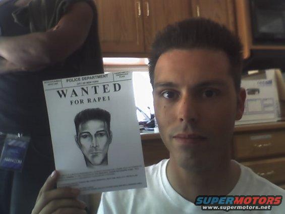 Wanted poster for rape with sketch of suspect