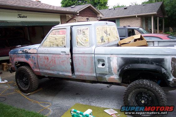 Lots and lots of body work. Plus a new fender installed.