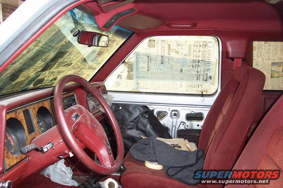 The interior looking claustrophobic, waiting for paint.