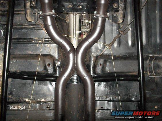 customexhaust__subframeconnectors-004.jpg Those subframe connectors are made of mild steel .120 wall, and designed, fabricated, installed by Bob. The custom exhaust system was done by a shop in Kingman Arizona.