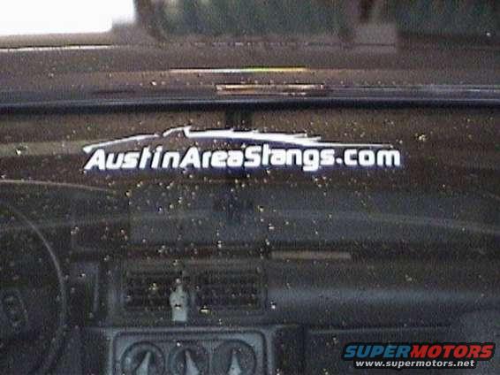 Close up of AustinAreaStangs Decal!