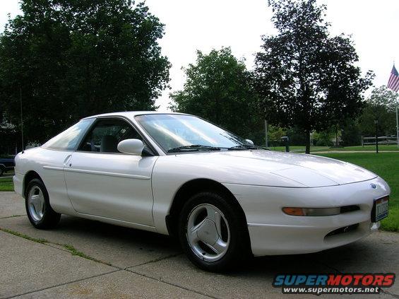 White 1997 Ford Probe coupe, 3/4 front view