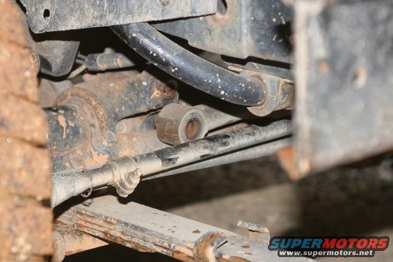A jeep that was with us managed to sheer off his lower track bar mounting bolt.