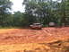 1995 Ford C-350 (Centurion Conversions) - Vehicles traverse a challenging muddy track surrounded by dense woodland.