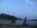 1995 Ford C-350 (Centurion Conversions) - A scenic view of a lake and tree-lined shore, captured from inside a moving vehicle.