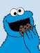 1969 Ford Mustang - Cookie Monster enjoys a cookie against a light blue background.