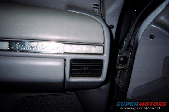Interior trim with "Limited Edition" and "XLT" badges