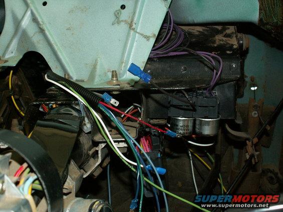 turn and hazard flashers bracket mounted in new spot on vertical sheet metal to side of column....still be able to get at from underneath.