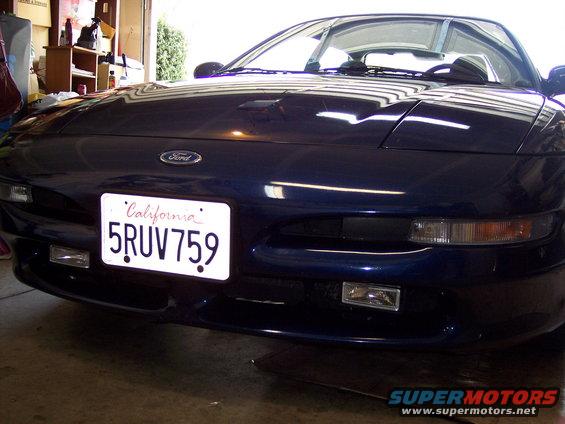 Dark blue Ford Probe front view with California license plate 5RUV759