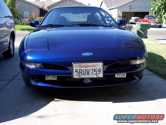 Front view of a blue 1995 Ford Probe with a California license plate
