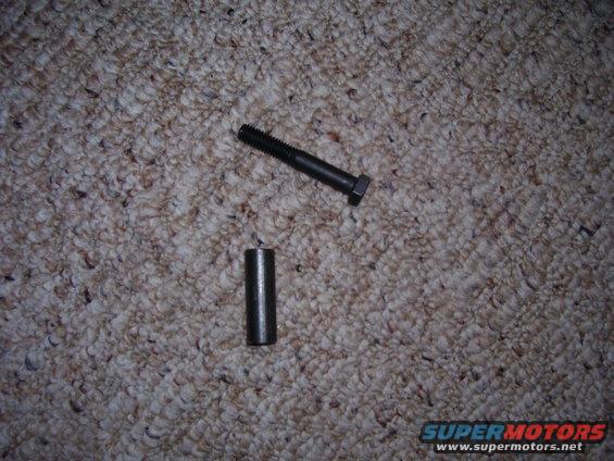 Bolt with spacer so you can retain the bracket that holds up the upper intake.