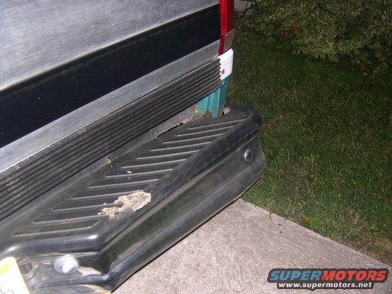 My bumper being bent because that was the only thing I could access with a tow rope because I haven't installed tow hooks!
