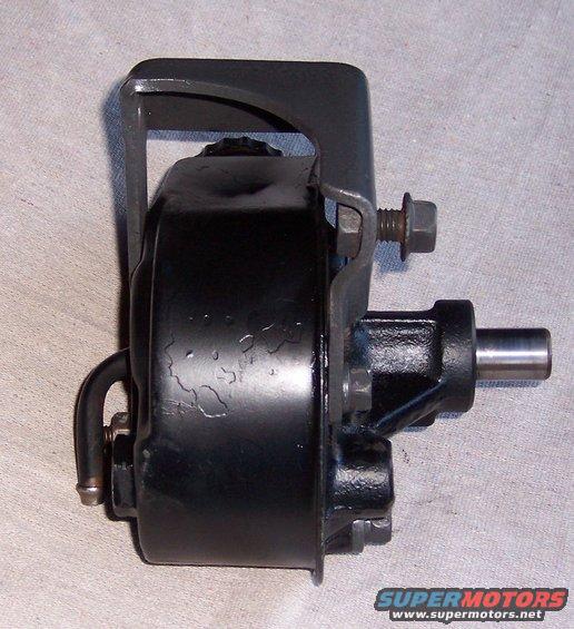 saginaw1.jpg Bottom view of Saginaw pump after it was cleaned up and repainted.  It came from a 1979  E350 Ambulance with a 460 engine.