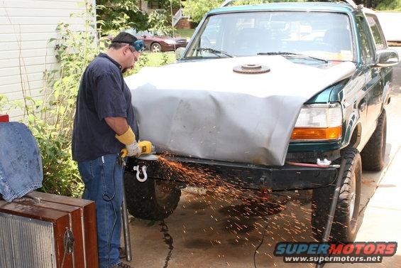 Grinding down stubs from the old stinger.