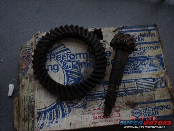 Ring and pinion gears on a Richmond Gear box