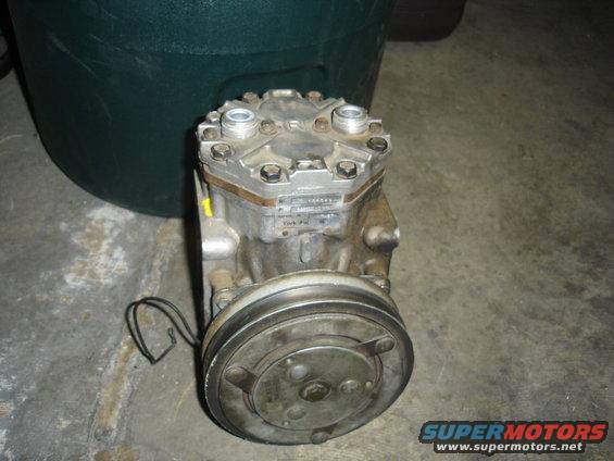 bronco-008.jpg This is my York model 210 compressor. It came out of a 77' volvo. Intake is on the right if your looking at it from the front. Make sure to test the pump before you leave the yard. I got lucky and got a working pump on the first try.