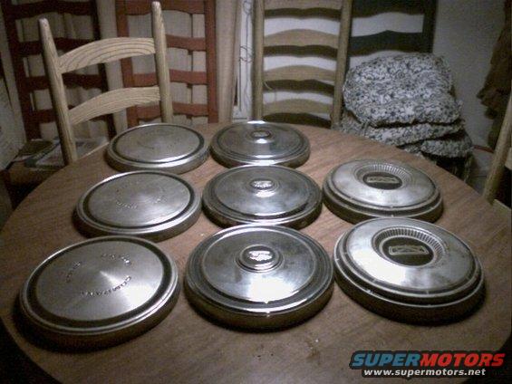  Dog dish hub caps.
Three styles. two sets of three and one set of two