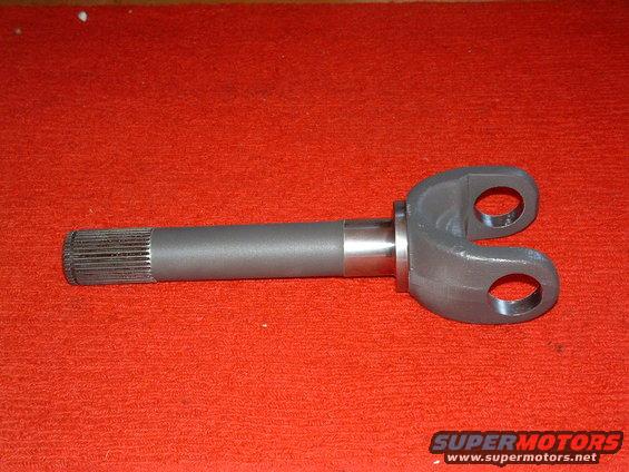 Driveshaft yoke with splined end and U-joint mounting ears