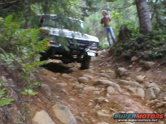 1978 Ford Bronco navigating a rocky trail