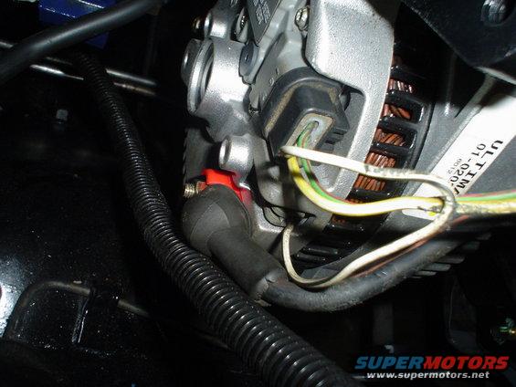 Alternator wiring with ULTIMA label