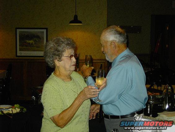 Couple toasting with champagne glasses at a party