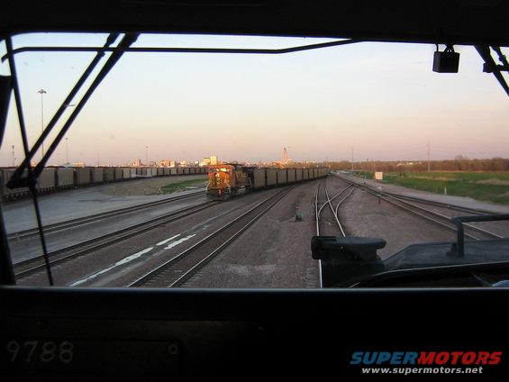 Lincolc Neb. train yard..on a loaded coal train headed for KC, Kansas.