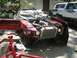 1969 Ford Mustang - This 1969 Ford Mustang is undergoing engine work, with its front end disassembled.