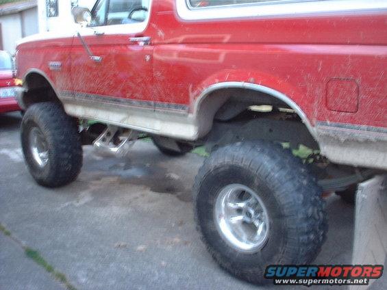 old 36's on it and some mud on it 