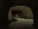 1969 Ford Mustang - A person rests by a fire in a dark cave, with water and vegetation visible.