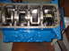 1967 Ford Fairlane - Engine block with crankshaft and connecting rods. The block is painted blue.