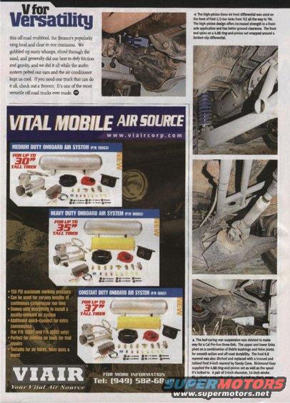 Close-up of Ford Bronco suspension and drivetrain components